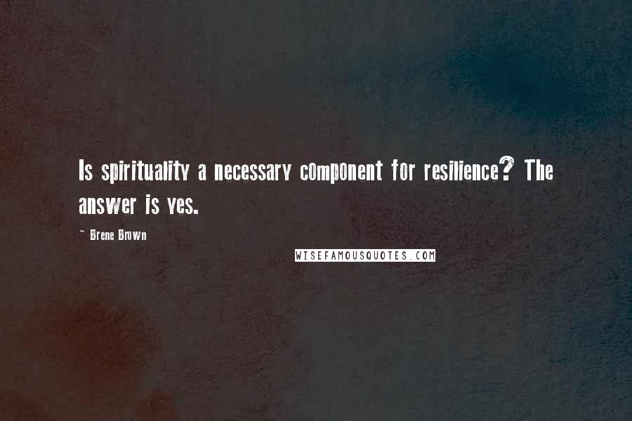 Brene Brown Quotes: Is spirituality a necessary component for resilience? The answer is yes.