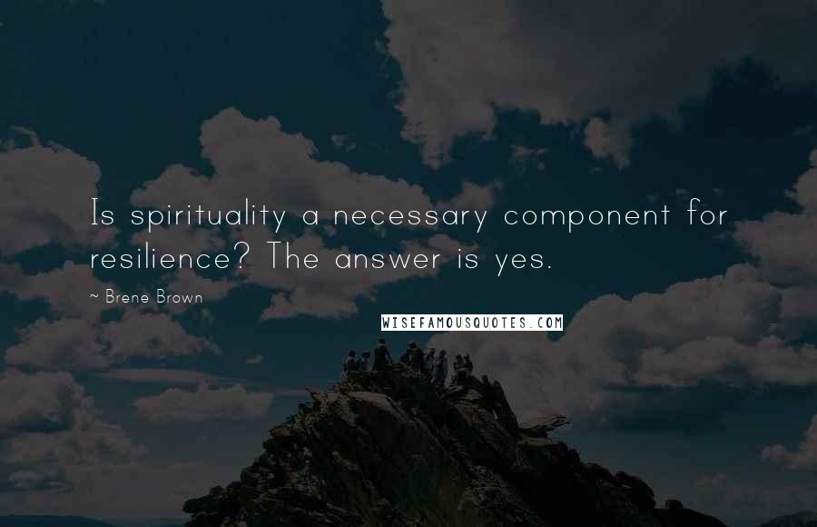 Brene Brown Quotes: Is spirituality a necessary component for resilience? The answer is yes.