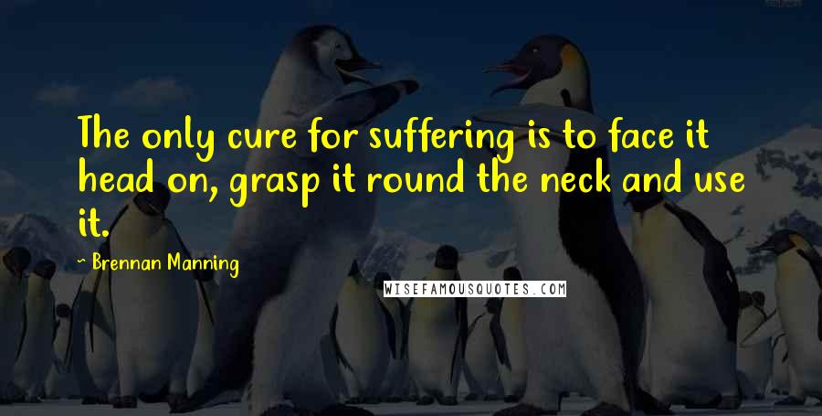 Brennan Manning Quotes: The only cure for suffering is to face it head on, grasp it round the neck and use it.