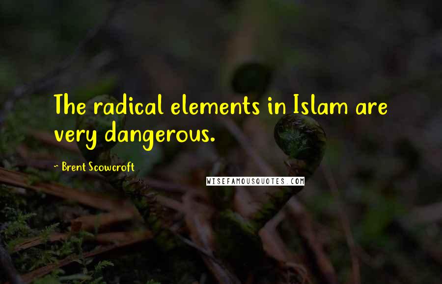 Brent Scowcroft Quotes: The radical elements in Islam are very dangerous.