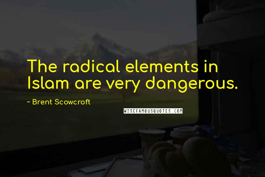 Brent Scowcroft Quotes: The radical elements in Islam are very dangerous.