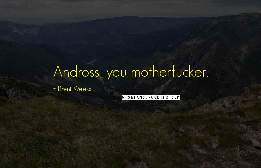 Brent Weeks Quotes: Andross, you motherfucker.