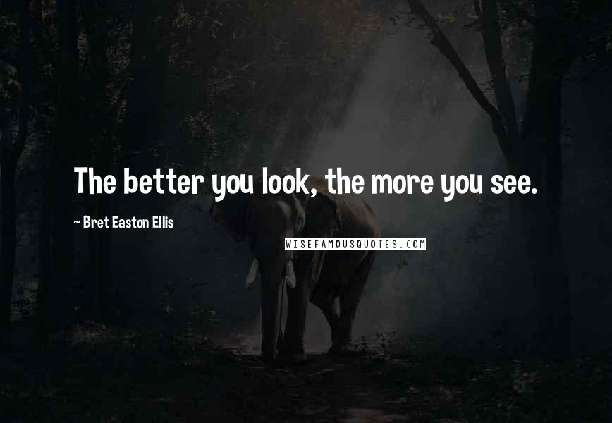 Bret Easton Ellis Quotes: The better you look, the more you see.