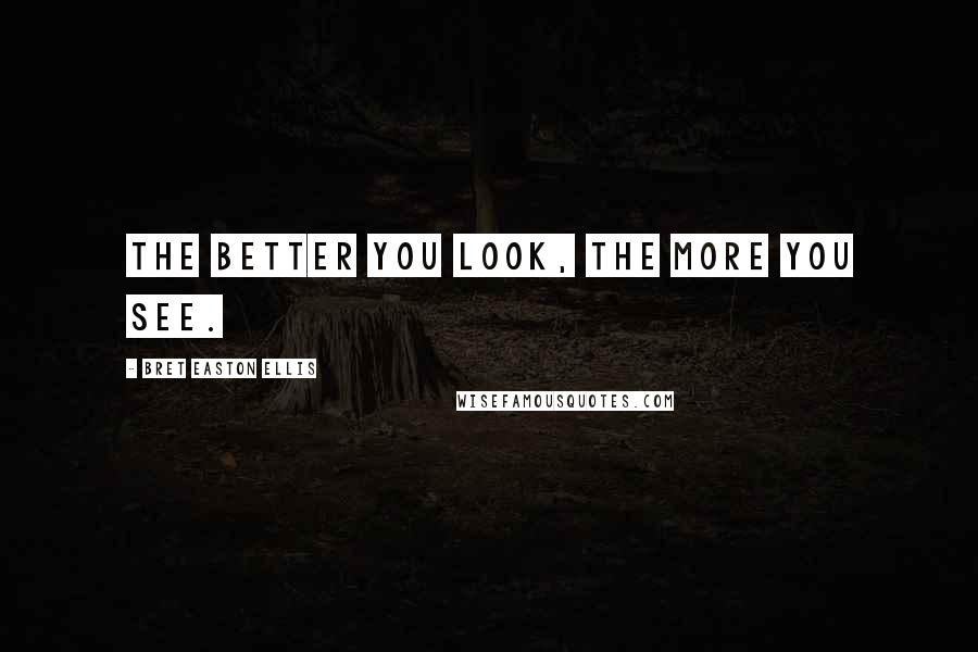 Bret Easton Ellis Quotes: The better you look, the more you see.