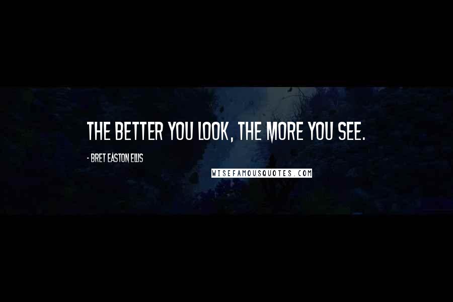 Bret Easton Ellis Quotes: The better you look, the more you see.