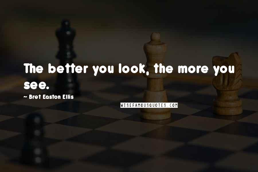 Bret Easton Ellis Quotes: The better you look, the more you see.