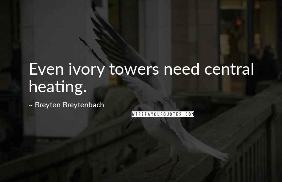 Breyten Breytenbach Quotes: Even ivory towers need central heating.