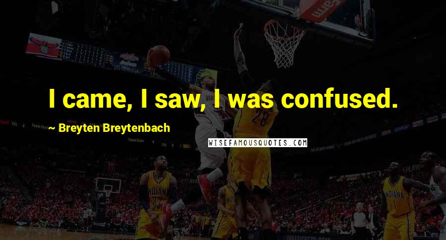 Breyten Breytenbach Quotes: I came, I saw, I was confused.