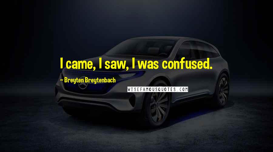 Breyten Breytenbach Quotes: I came, I saw, I was confused.