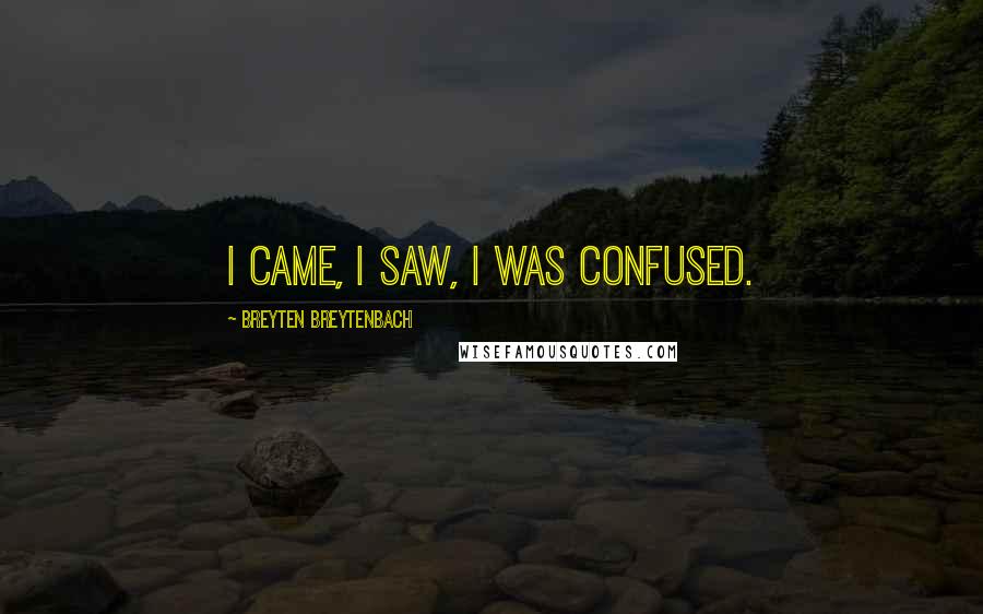 Breyten Breytenbach Quotes: I came, I saw, I was confused.