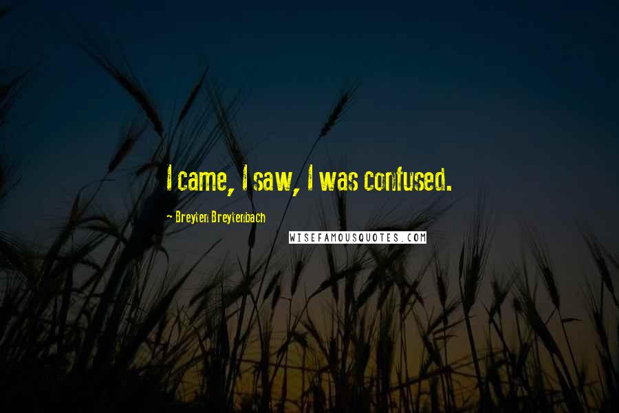 Breyten Breytenbach Quotes: I came, I saw, I was confused.