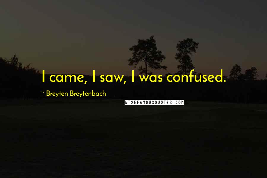 Breyten Breytenbach Quotes: I came, I saw, I was confused.