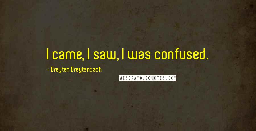 Breyten Breytenbach Quotes: I came, I saw, I was confused.