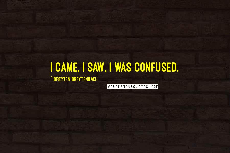 Breyten Breytenbach Quotes: I came, I saw, I was confused.