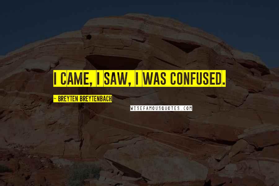 Breyten Breytenbach Quotes: I came, I saw, I was confused.