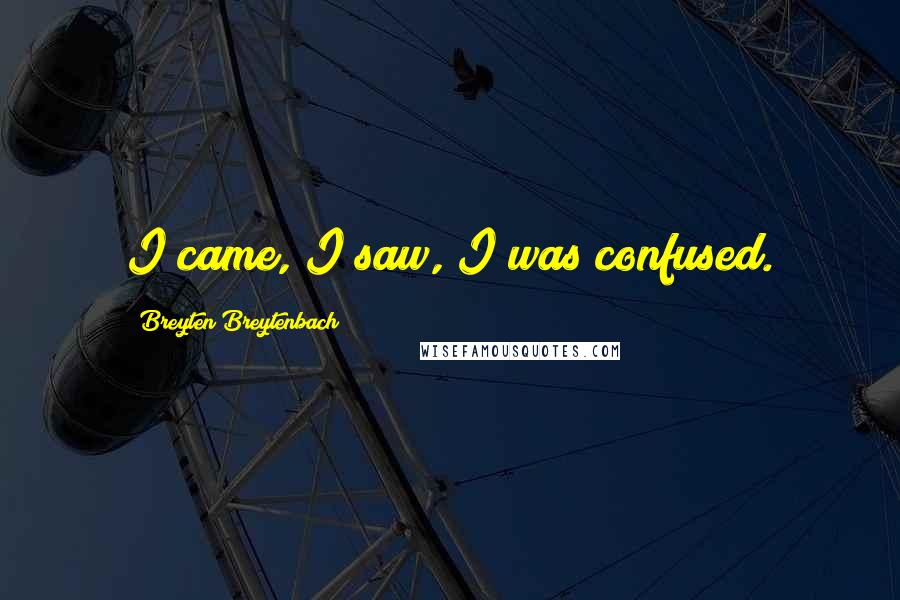 Breyten Breytenbach Quotes: I came, I saw, I was confused.