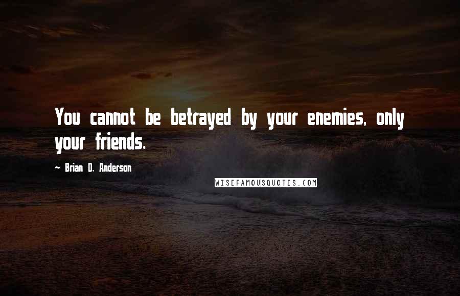 Brian D. Anderson Quotes: You cannot be betrayed by your enemies, only your friends.