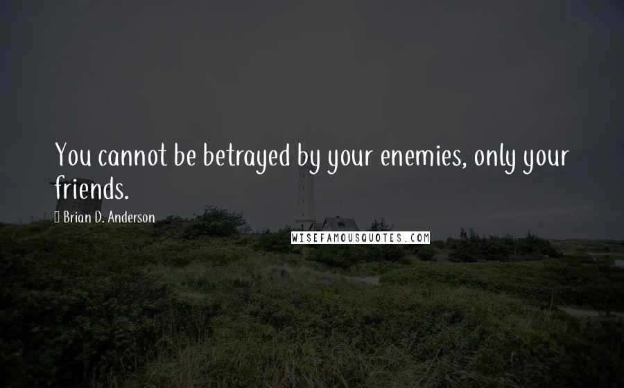 Brian D. Anderson Quotes: You cannot be betrayed by your enemies, only your friends.