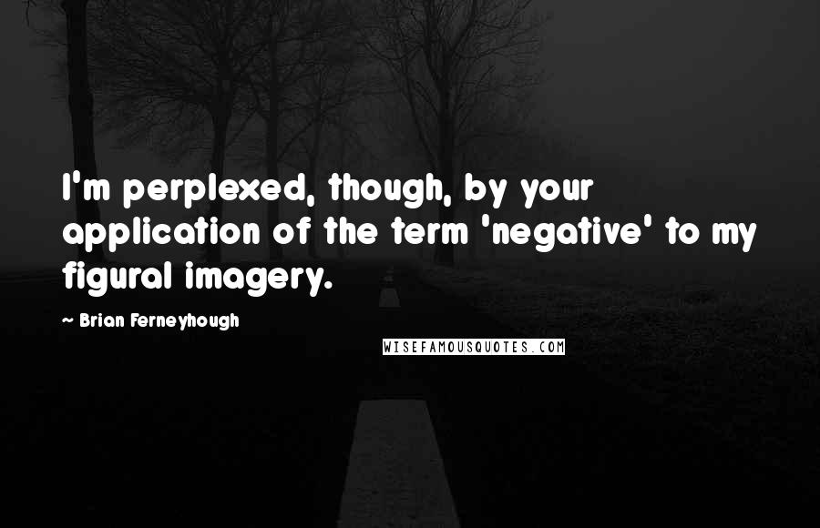 Brian Ferneyhough Quotes: I'm perplexed, though, by your application of the term 'negative' to my figural imagery.