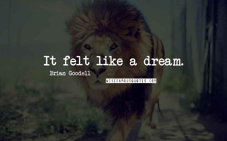 Brian Goodell Quotes: It felt like a dream.