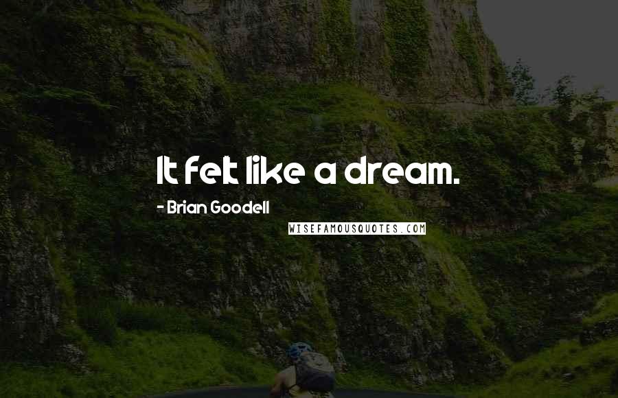 Brian Goodell Quotes: It felt like a dream.