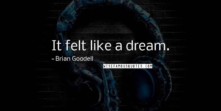 Brian Goodell Quotes: It felt like a dream.
