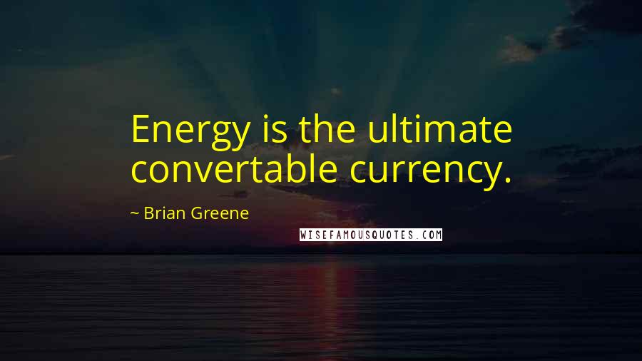 Brian Greene Quotes: Energy is the ultimate convertable currency.