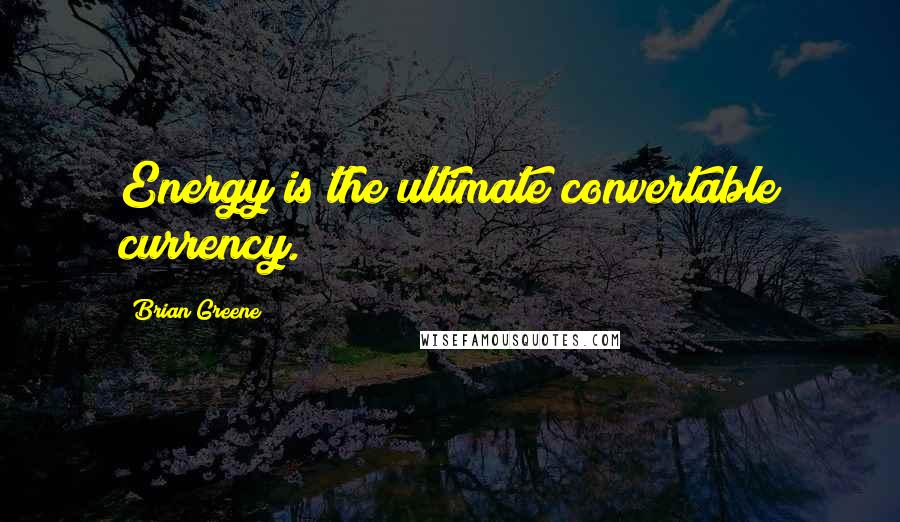 Brian Greene Quotes: Energy is the ultimate convertable currency.