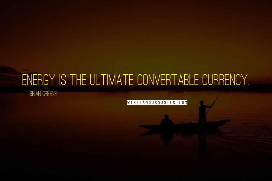 Brian Greene Quotes: Energy is the ultimate convertable currency.