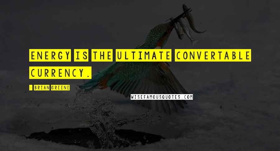 Brian Greene Quotes: Energy is the ultimate convertable currency.