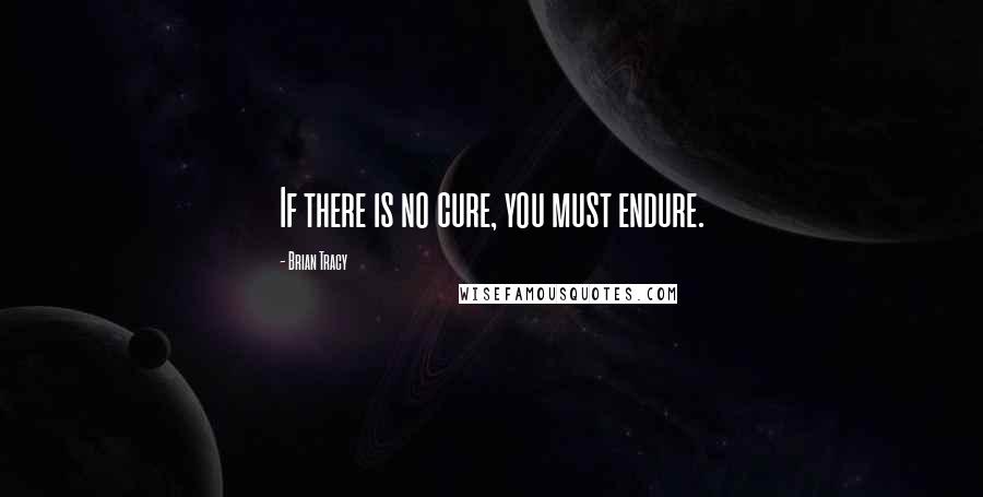 Brian Tracy Quotes: If there is no cure, you must endure.