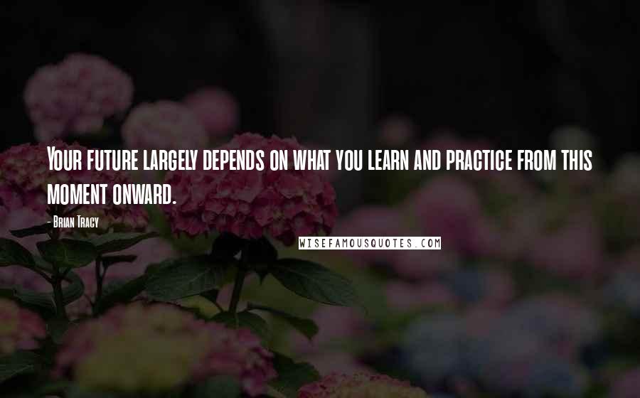 Brian Tracy Quotes: Your future largely depends on what you learn and practice from this moment onward.