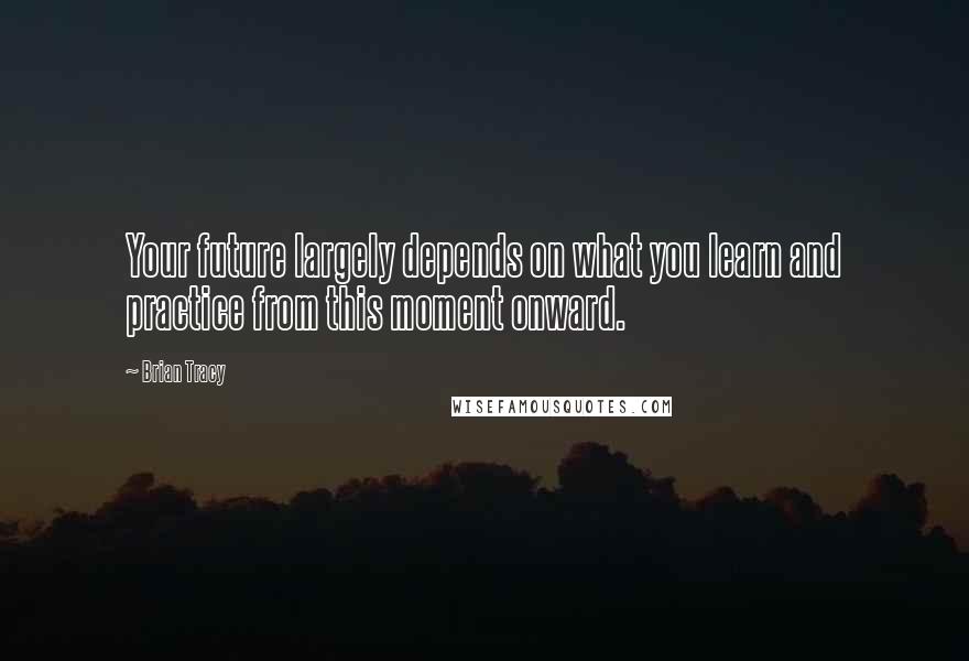 Brian Tracy Quotes: Your future largely depends on what you learn and practice from this moment onward.