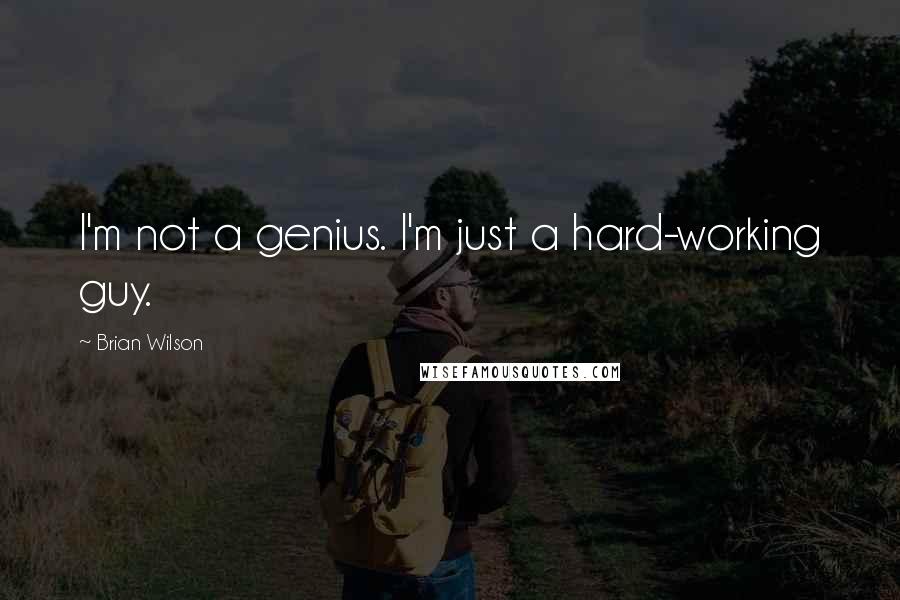 Brian Wilson Quotes: I'm not a genius. I'm just a hard-working guy.