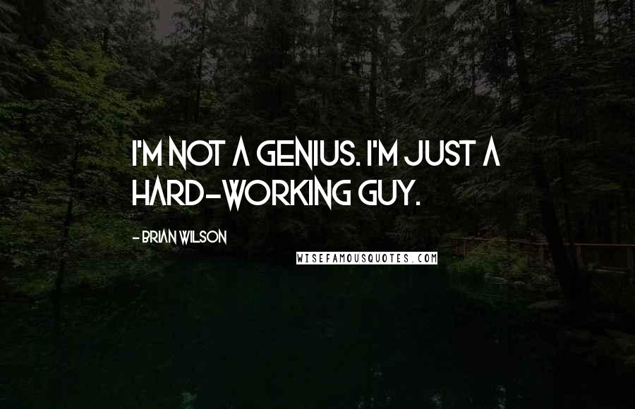 Brian Wilson Quotes: I'm not a genius. I'm just a hard-working guy.