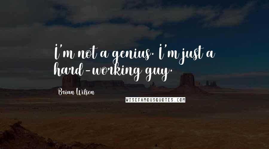 Brian Wilson Quotes: I'm not a genius. I'm just a hard-working guy.