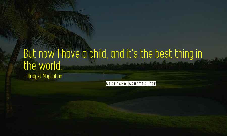 Bridget Moynahan Quotes: But now I have a child, and it's the best thing in the world.