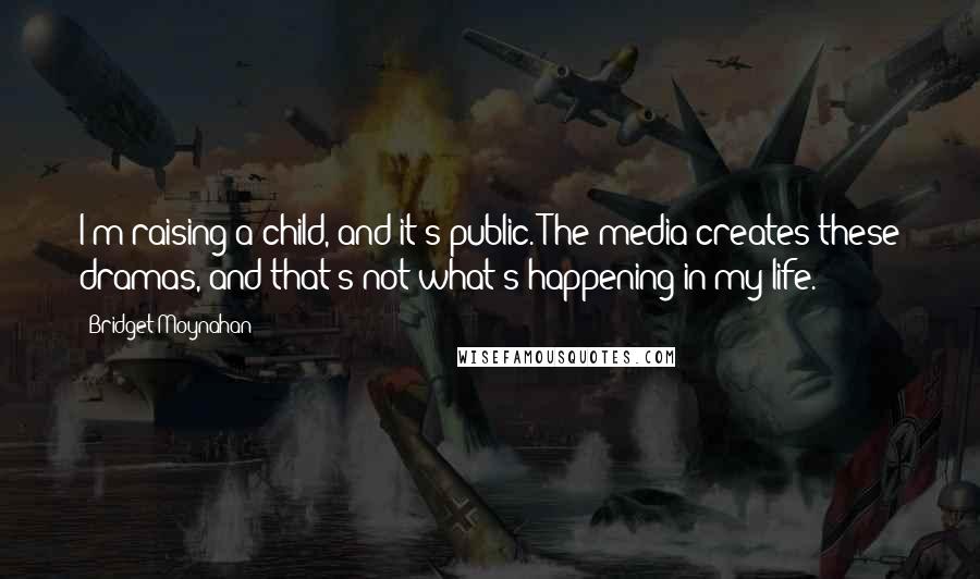 Bridget Moynahan Quotes: I'm raising a child, and it's public. The media creates these dramas, and that's not what's happening in my life.