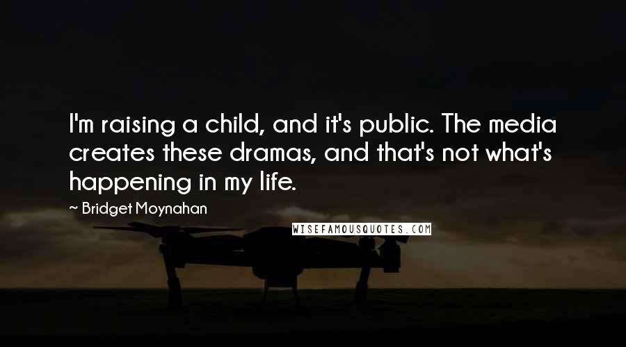 Bridget Moynahan Quotes: I'm raising a child, and it's public. The media creates these dramas, and that's not what's happening in my life.