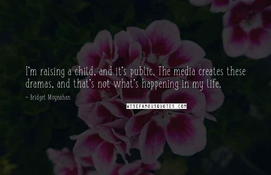 Bridget Moynahan Quotes: I'm raising a child, and it's public. The media creates these dramas, and that's not what's happening in my life.