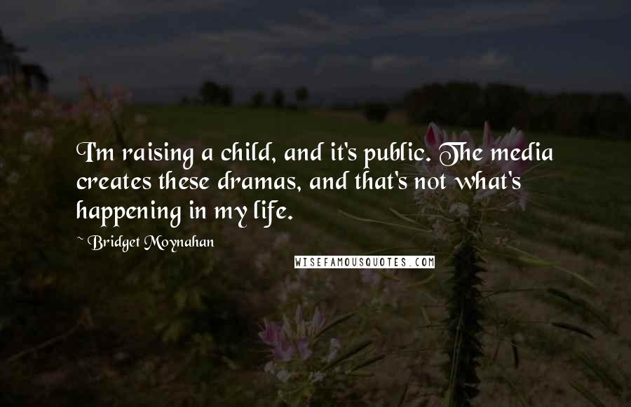 Bridget Moynahan Quotes: I'm raising a child, and it's public. The media creates these dramas, and that's not what's happening in my life.