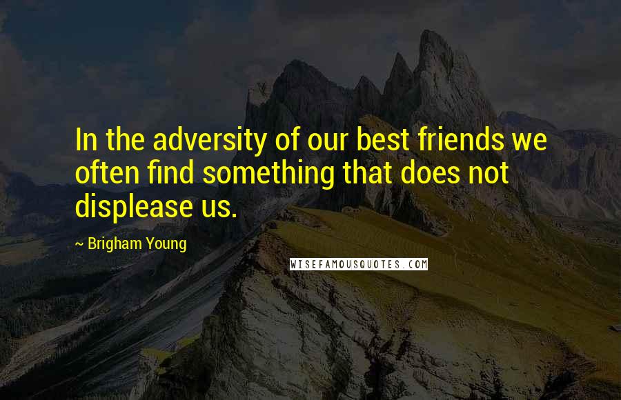 Brigham Young Quotes: In the adversity of our best friends we often find something that does not displease us.