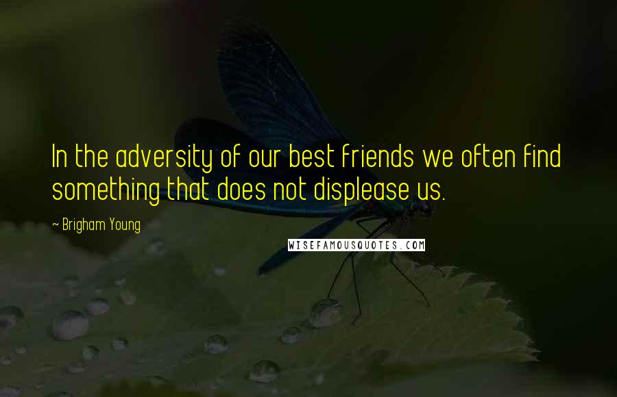 Brigham Young Quotes: In the adversity of our best friends we often find something that does not displease us.