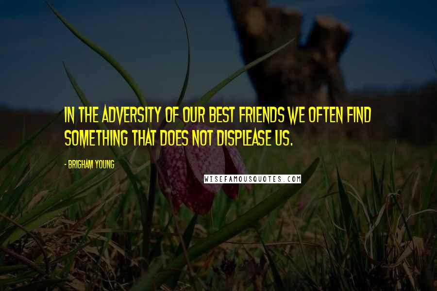 Brigham Young Quotes: In the adversity of our best friends we often find something that does not displease us.