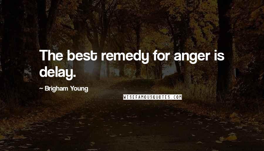 Brigham Young Quotes: The best remedy for anger is delay.