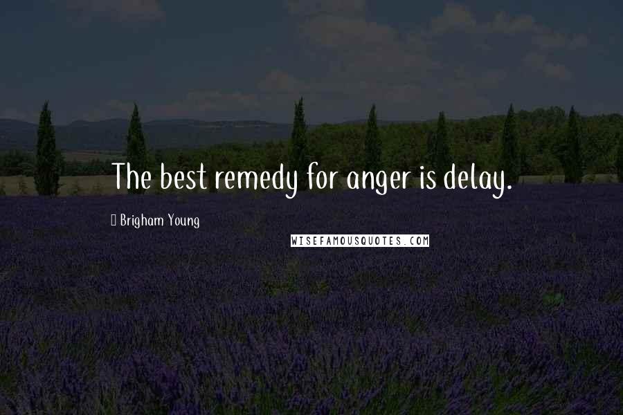 Brigham Young Quotes: The best remedy for anger is delay.