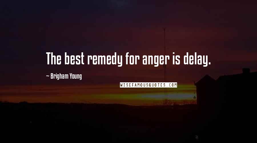 Brigham Young Quotes: The best remedy for anger is delay.