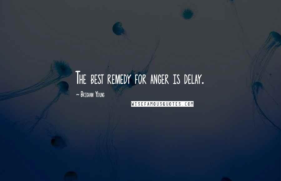 Brigham Young Quotes: The best remedy for anger is delay.