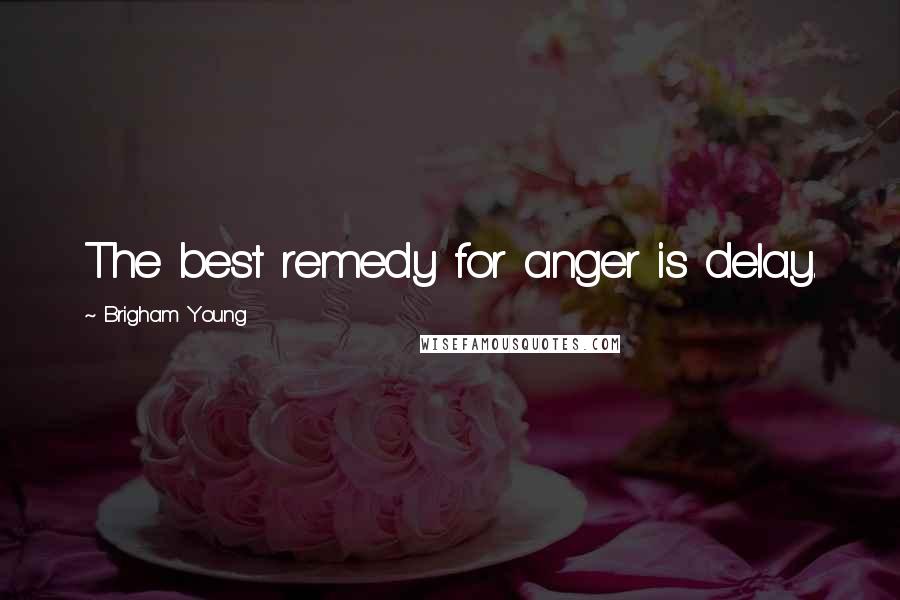 Brigham Young Quotes: The best remedy for anger is delay.