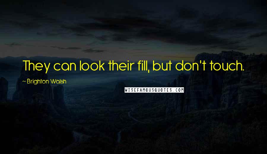 Brighton Walsh Quotes: They can look their fill, but don't touch.
